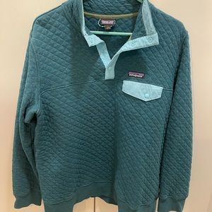 Teal Patagonia Quilted Pullover